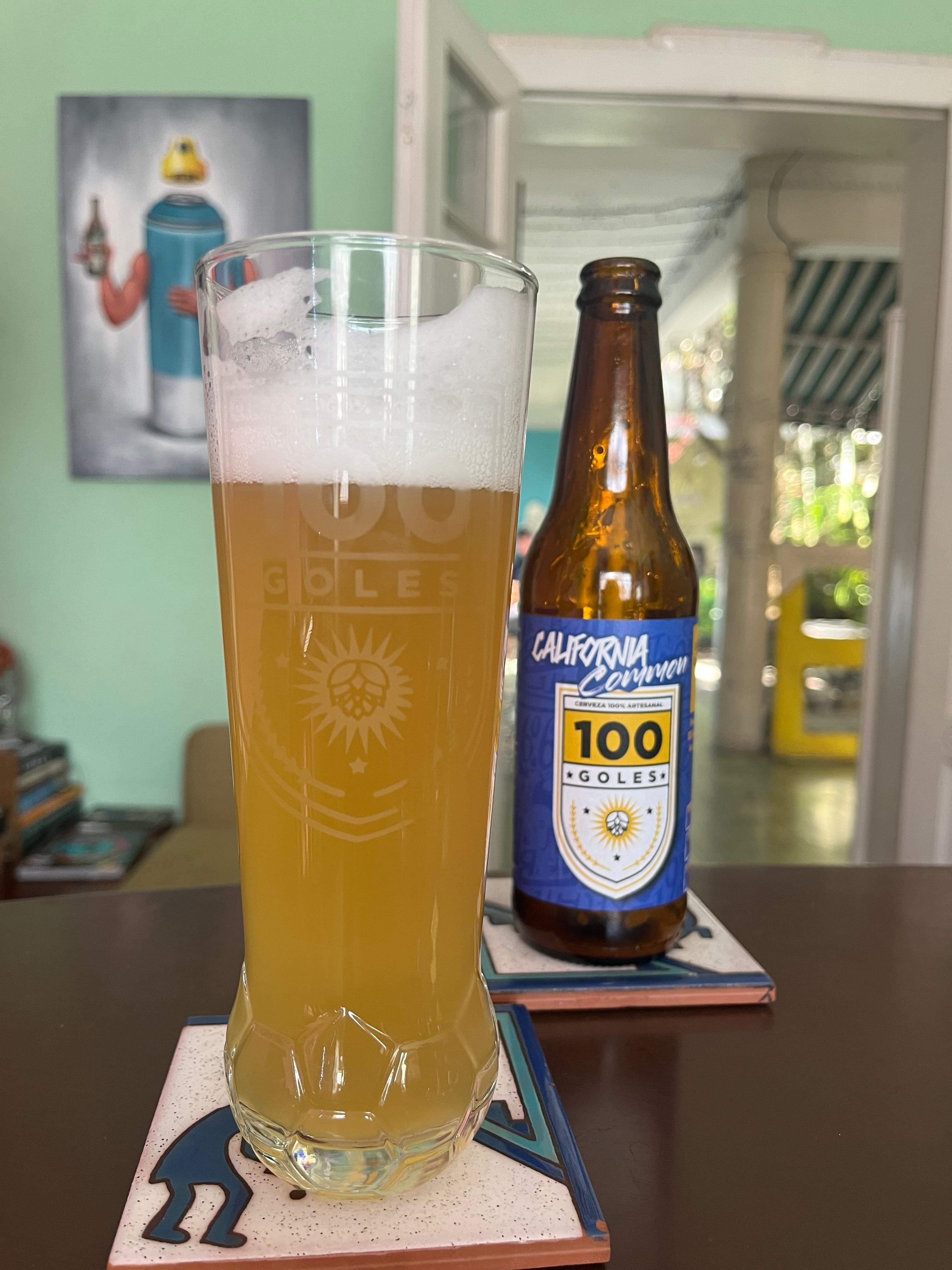 100 Goles craft beer on tap