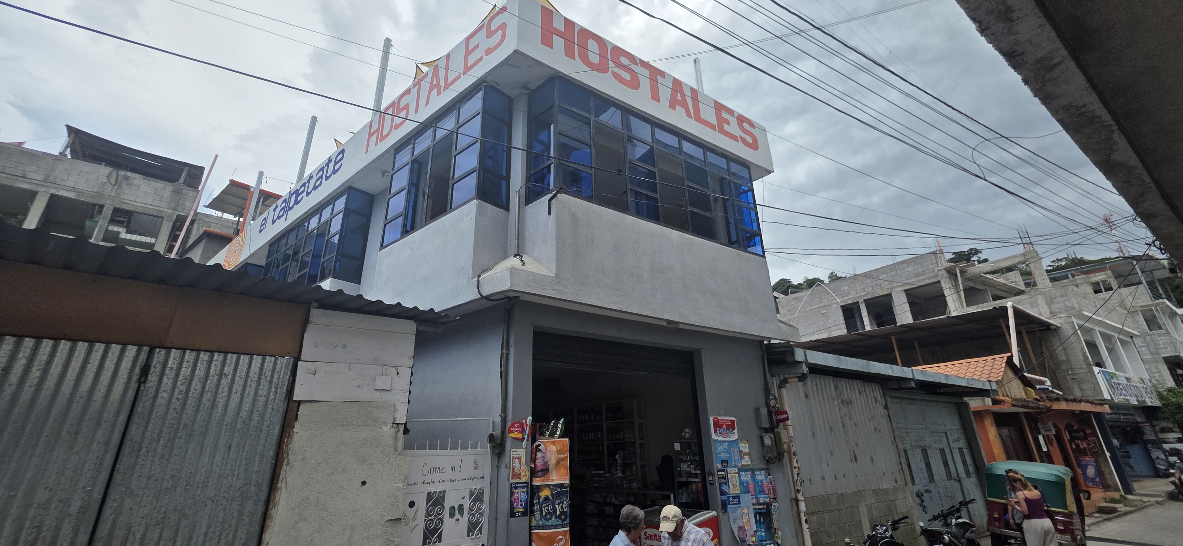 Outside the hostel